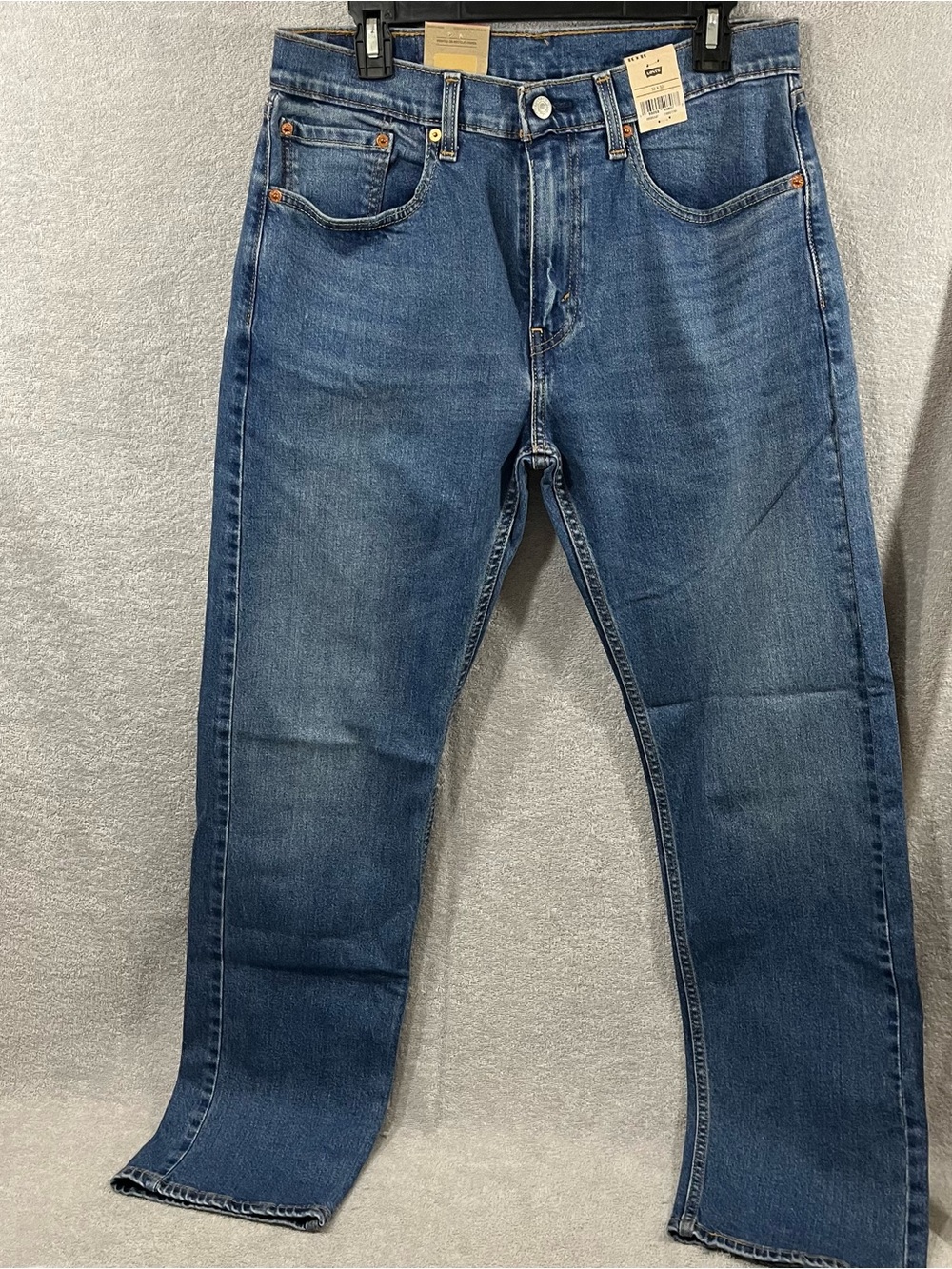 Levis 505 Regular Jeans Mens Size 32x32 Straight Leg Medium Wash Blue Stretch